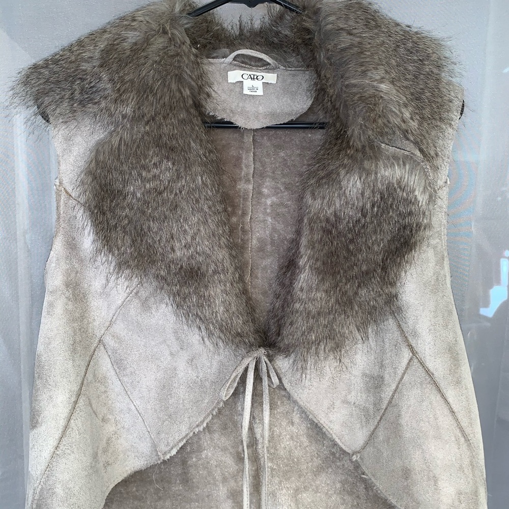 Faux fur vest